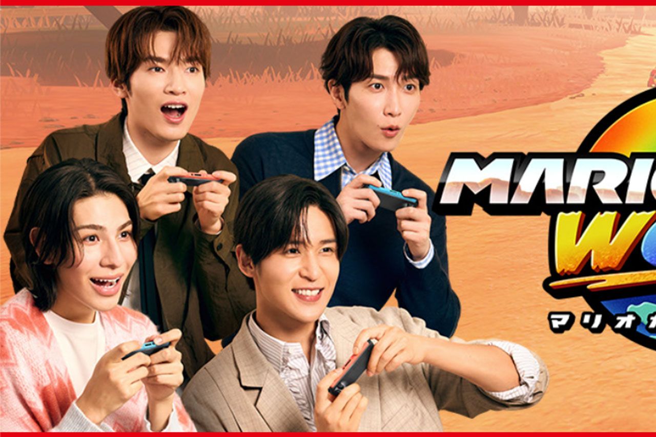 マリオカートを楽しむSnowMan（任天堂公式HPより）