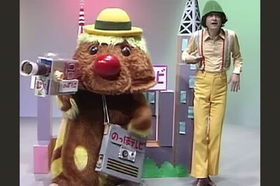 ノッポさんの服装とスタイルもトレードマークの『できるかな』（NHKより）