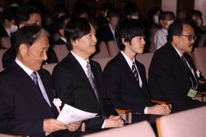 2月4日、秋篠宮さまと都内で行われたビオトープコンクールに出席された悠仁さま