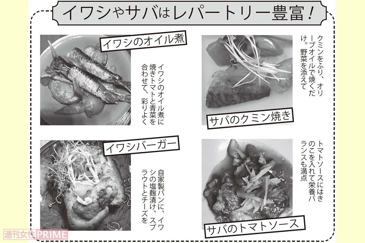 イワシやサバはレパートリー豊富！