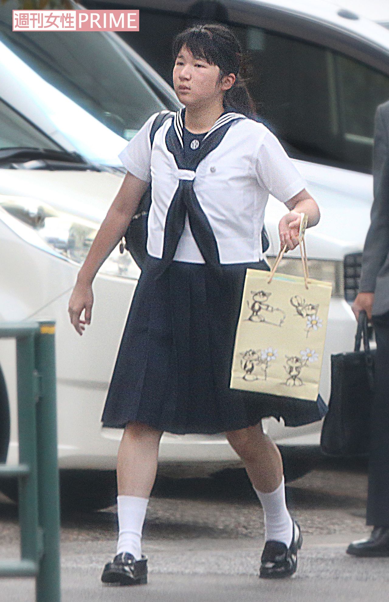 1学期最後の学校に向かわれる愛子さま（7月20日）