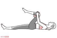 ひざのテニスボールストレッチ