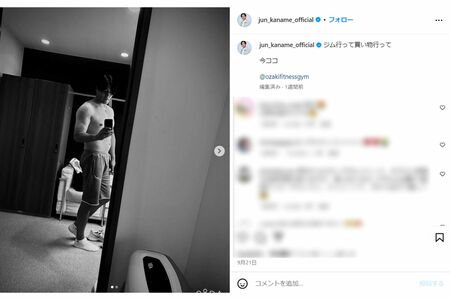 鍛え上げられた肉体を披露した要潤（本人インスタグラムより）