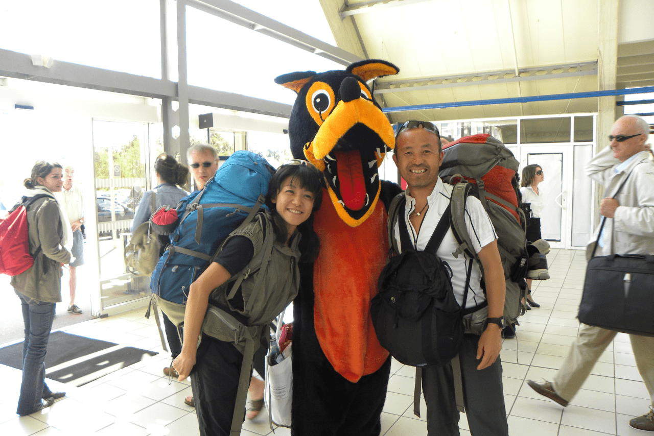 旅行先で幸枝さんと一緒に。幸枝さんはランニング好きでアクティブな女性だった