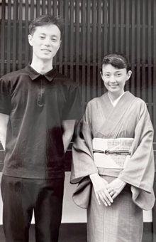 馬場徹さんと結婚し京都に。着物を着ることが増える（提供・朝日新聞）