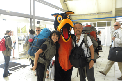 旅行先で幸枝さんと一緒に。幸枝さんはランニング好きでアクティブな女性だった