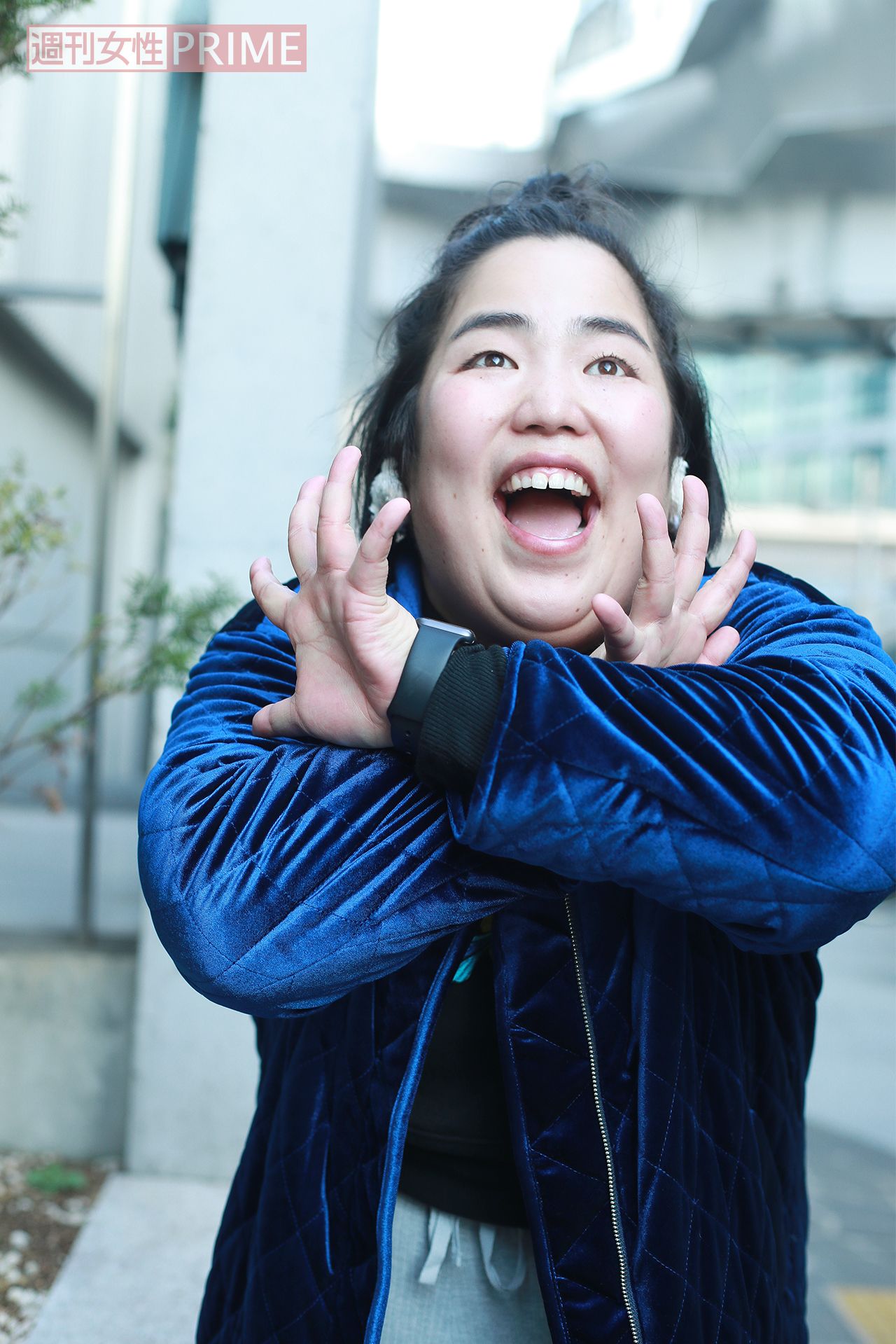 ゆりやんレトリィバァ 27歳。『ちちんぷいぷい』（毎日放送）、『気ままに歩こーく！』（奈良テレビ）などに出演中。LINEスタンプが好評発売中。　撮影／森田晃博