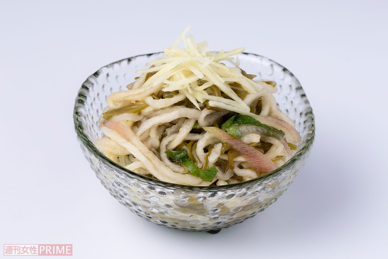 切り干し大根のめかぶあえ　撮影／矢島泰輔