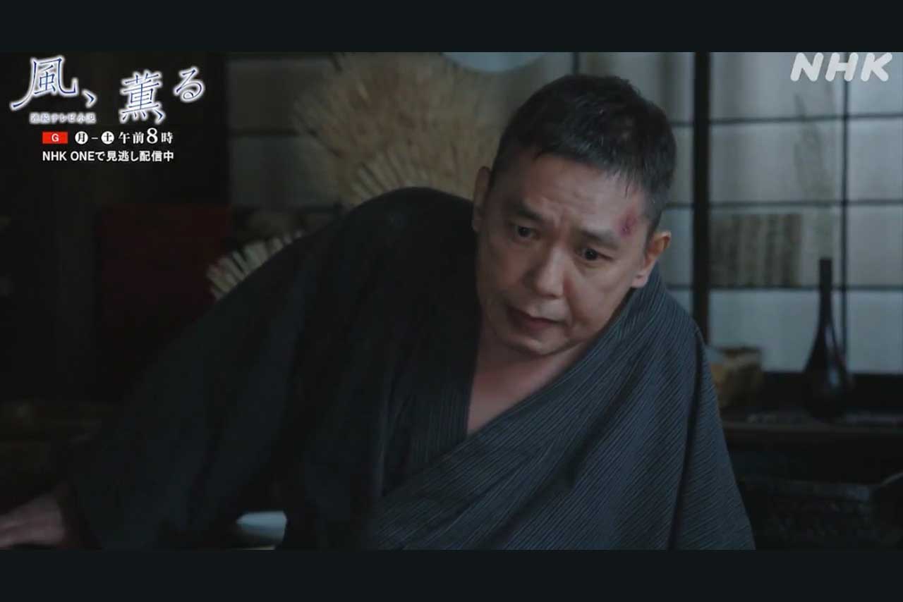 「想像以上にいい演技」朝ドラ『風、薫る』にて視聴者を驚かせた太田光（番組公式Xより）