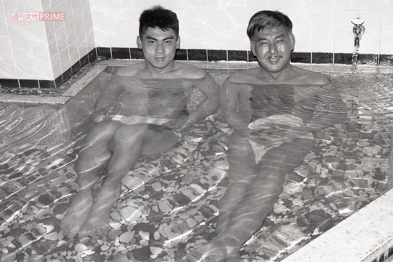 若き日の宍戸錠さんと息子の宍戸開