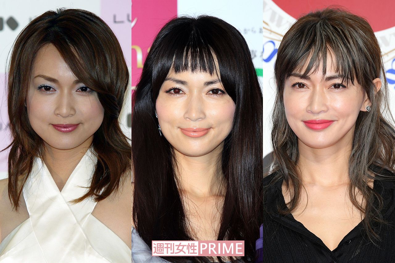 写真左から2003年当時（25歳）、2010年当時（32歳）、2017年（38歳）の長谷川京子