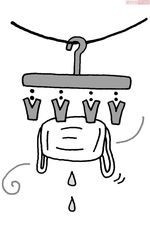 【6】形を整えて干す　イラスト╱水口アツコ