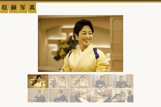 大ファンだったという堤真一がゲスト出演する2025年1月5日放送回の収録で笑顔が眩しいMCの有働（『有働由美子のおしゃべり小料理ゆみこ』公式サイトより）