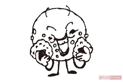 善玉菌が好きなのは実は炭水化物！　イラスト／小島サエキチ