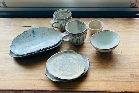 趣味で始めた陶芸。引っ越ししてから始めて、今では普段使いの食器は半分以上自作のもの