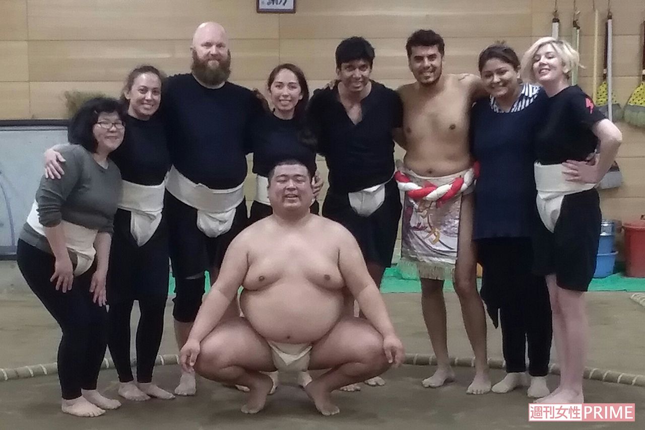外国人に向けた相撲体験教室は大人気