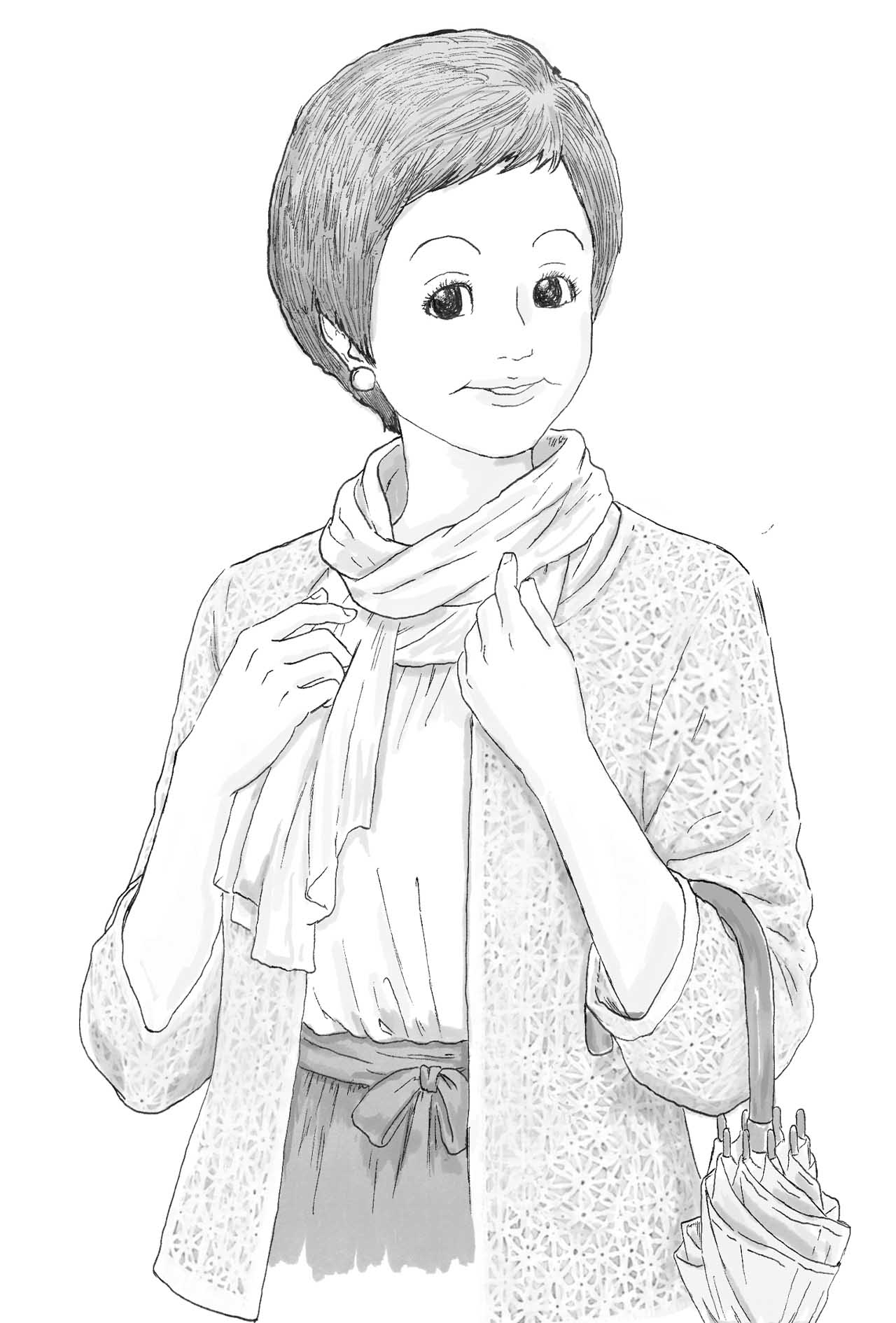 浜木綿子さん　イラスト／山口拓真