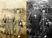 およそ85年以上前に撮影された姉弟の写真のビフォー(左)アフター(右)。村林さんの技術によって蘇った