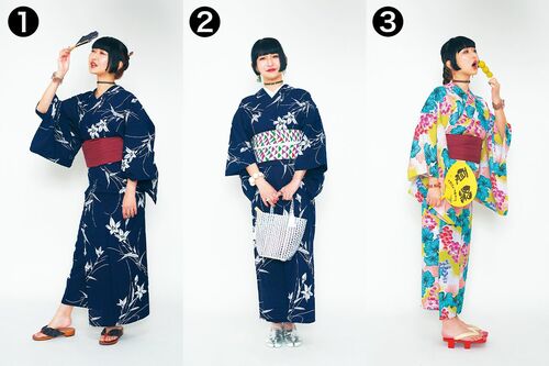 1週間浴衣着まわしコーデ【1~3日目】