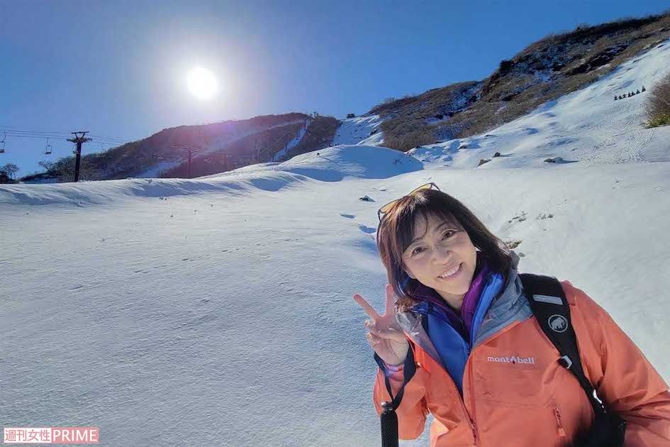 病気と付き合うために始めた登山が趣味となった松本明子（本人提供）