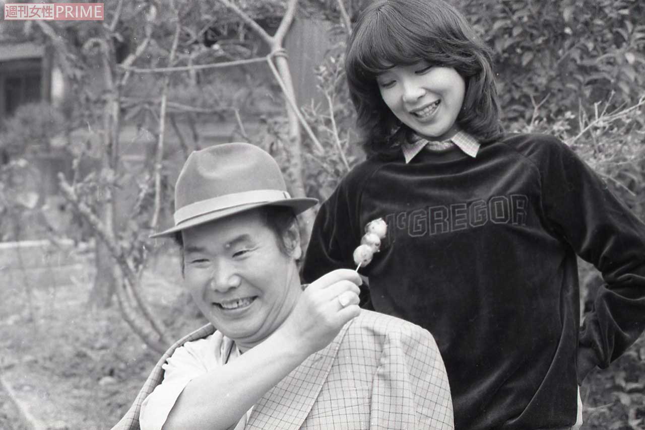 第26作目『男はつらいよ 寅次郎かもめ歌』での撮影スナップ。マドンナ伊藤蘭と