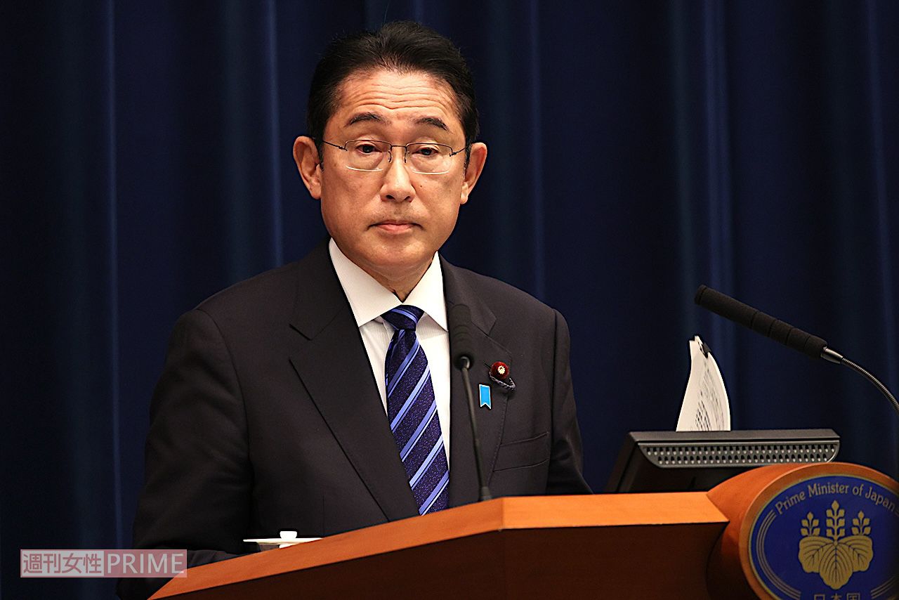 退陣を表明した岸田首相