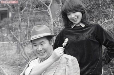 第26作目『男はつらいよ寅次郎かもめ歌』での撮影スナップ。マドンナ伊藤蘭と