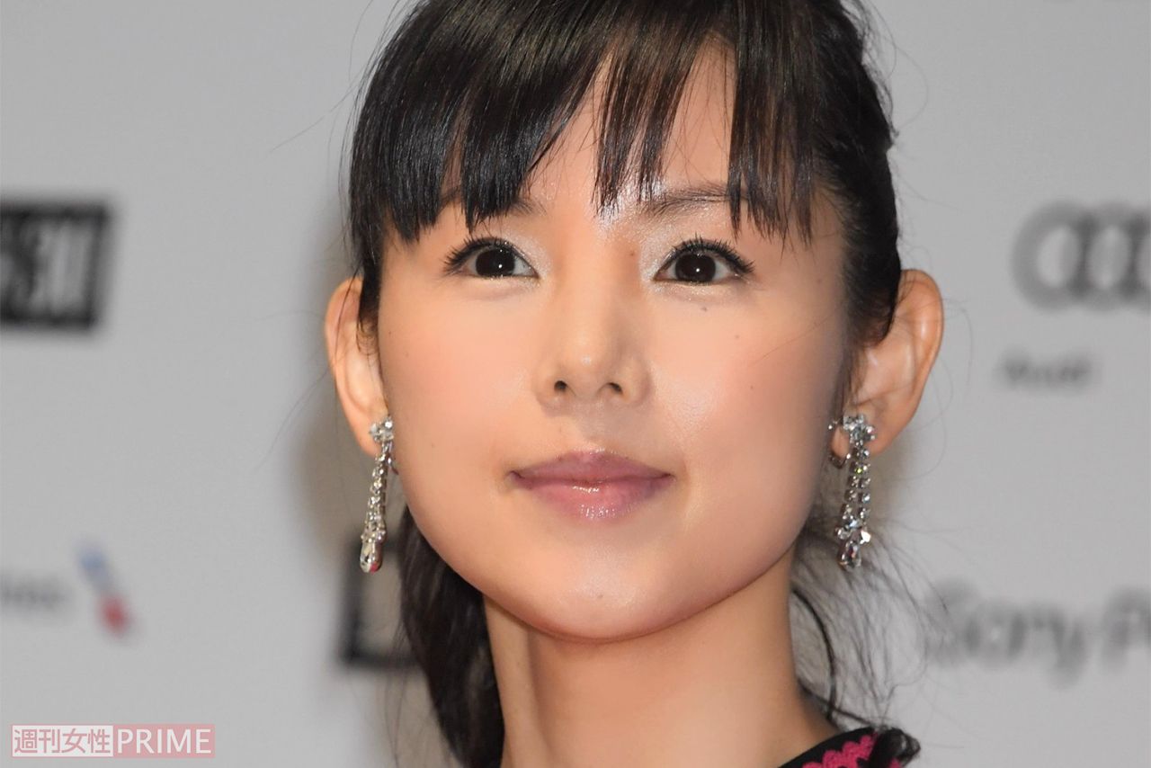 映画『ミッドナイト・バス』舞台挨拶に参加した小西真奈美（2017年11月撮影）