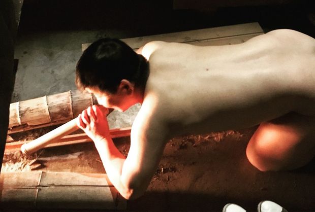 キャンプでは率先して、風呂焚きを担当