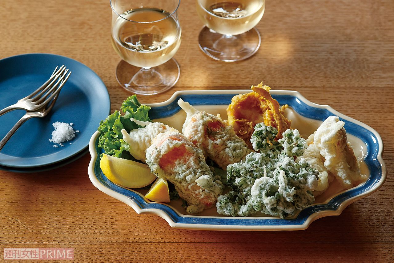 新鮮魚介類のフリッター