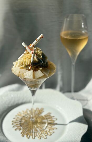 EMME「和栗と洋梨の金木犀なパフェ」（1980円）