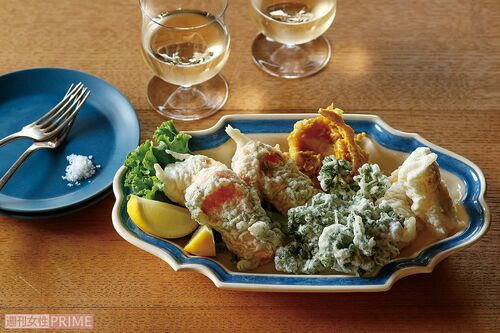 新鮮魚介類のフリッター