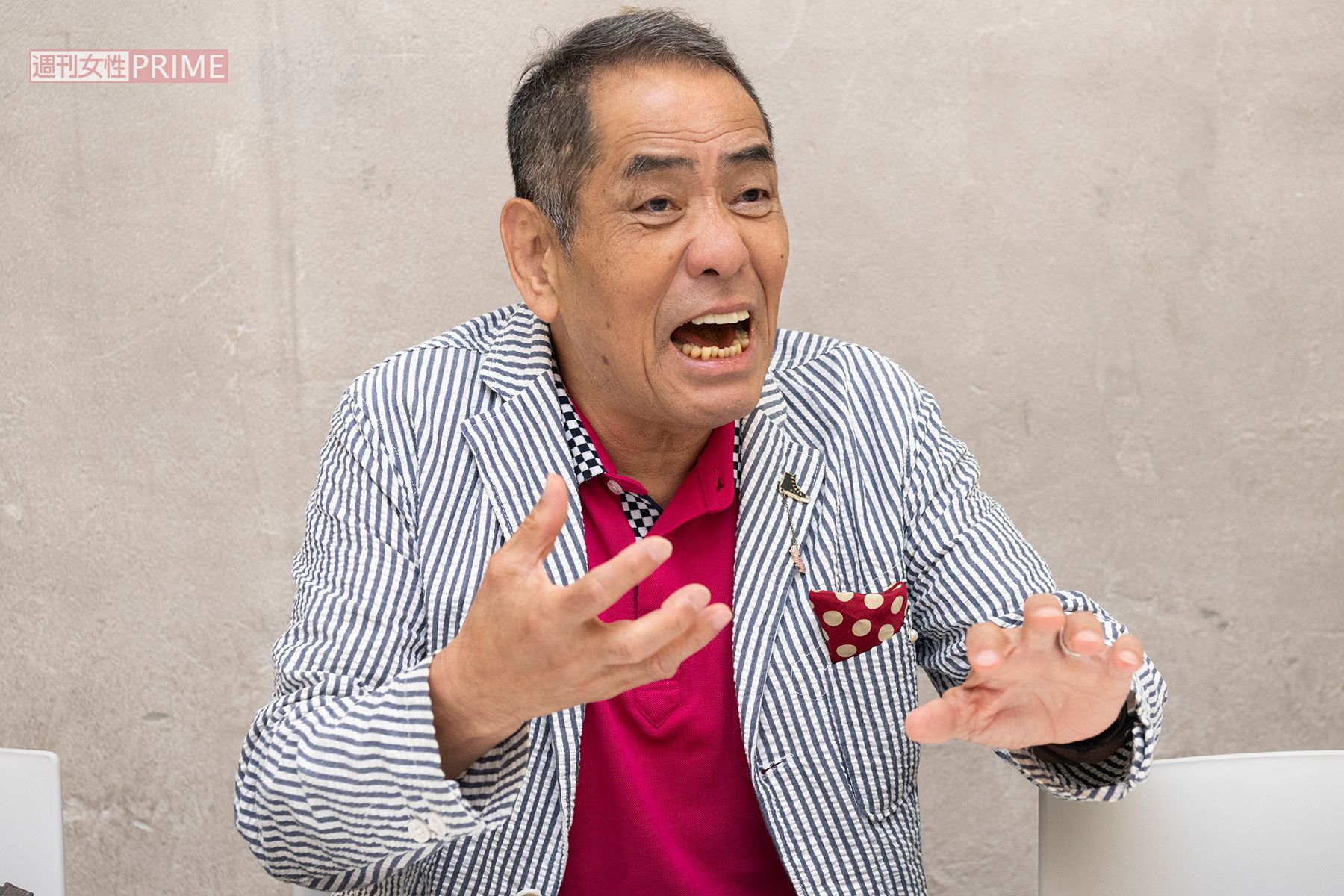 プライベートでもファンから呼びかけられると「おさむちゃんでーす!」と返すサービス抜群のおさむ　撮影／山田智絵