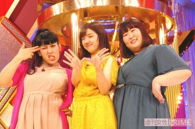3時のヒロイン（左から）ゆめっち、福田麻貴、かなで