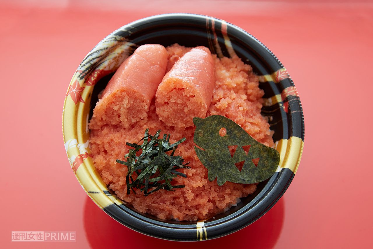 【めんたいパークびわ湖】明太子がたっぷりのった『鬼盛り！めんたい丼』。写真映え間違いなし!　800円