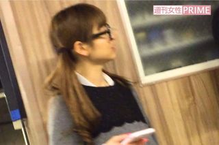 『ラーメン二郎』を食べた後、帰路につく神田沙也加