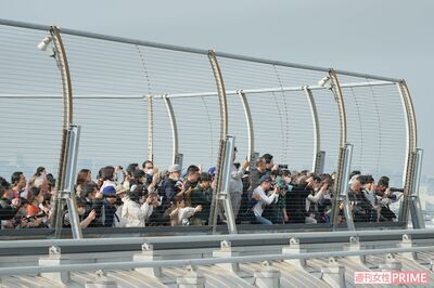 2025年3月13日、チャーター機で帰国する大谷翔平を一目見ようと羽田空港の展望デッキに集まったファン