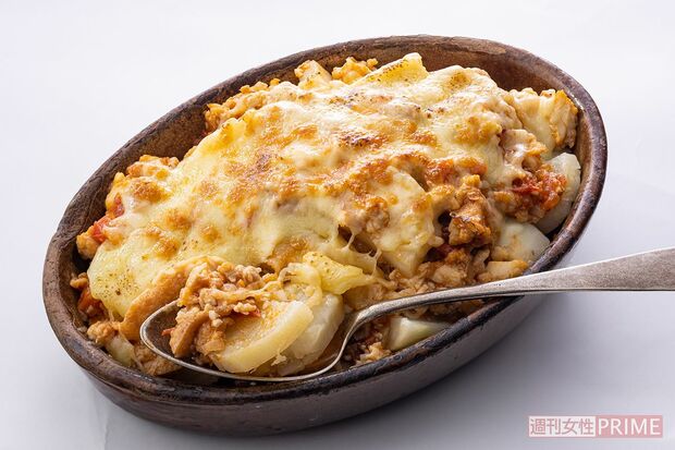 チキンと厚揚げのミートグラタン（撮影／廣瀬靖士）