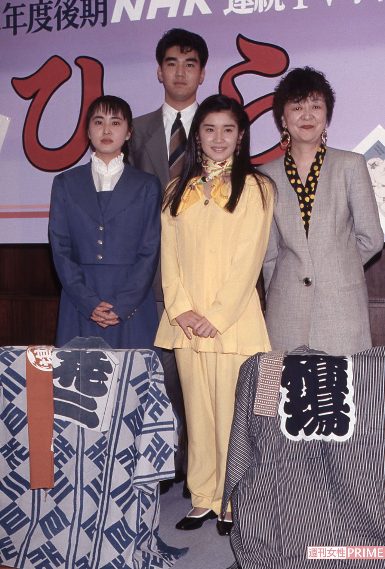 NHK朝ドラ『ひらり』制作発表に登壇した、内館牧子さん（1992年5月）