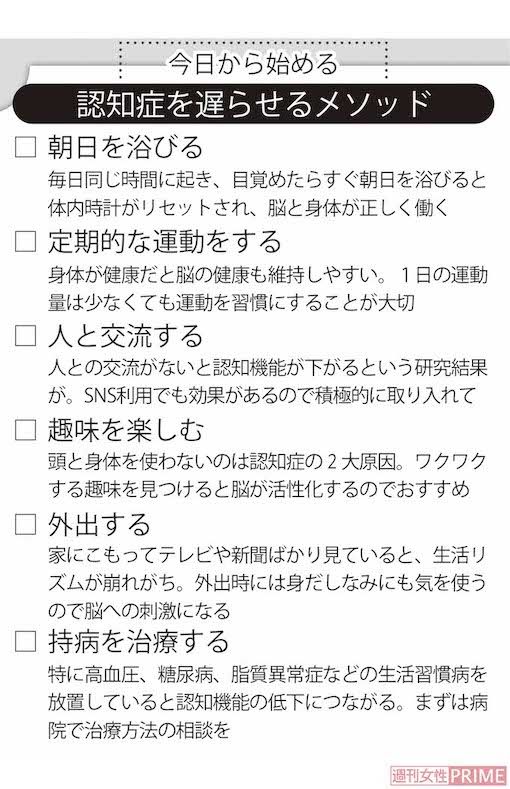 今日から始める、認知症を遅らせるメソッド