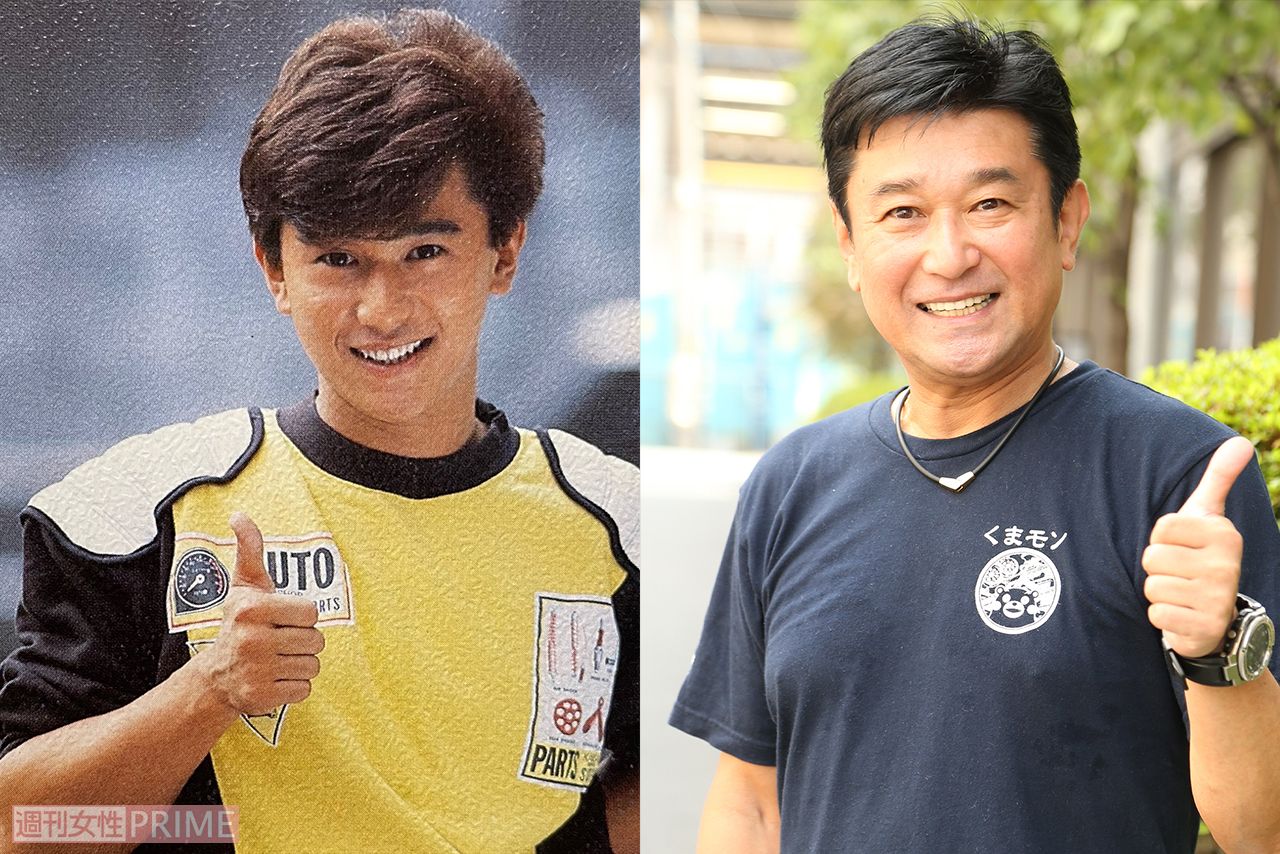 '82年当時（左）と、現在の新田。八代亜紀がパーソナリティーのラジオ日本『ムーンラウンジ846』に出演中  