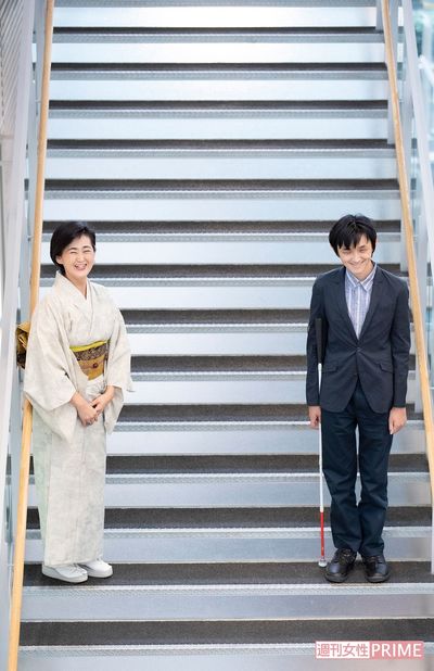 講演会のため山梨に帰省した長男・幸男くん　撮影／齋藤周造