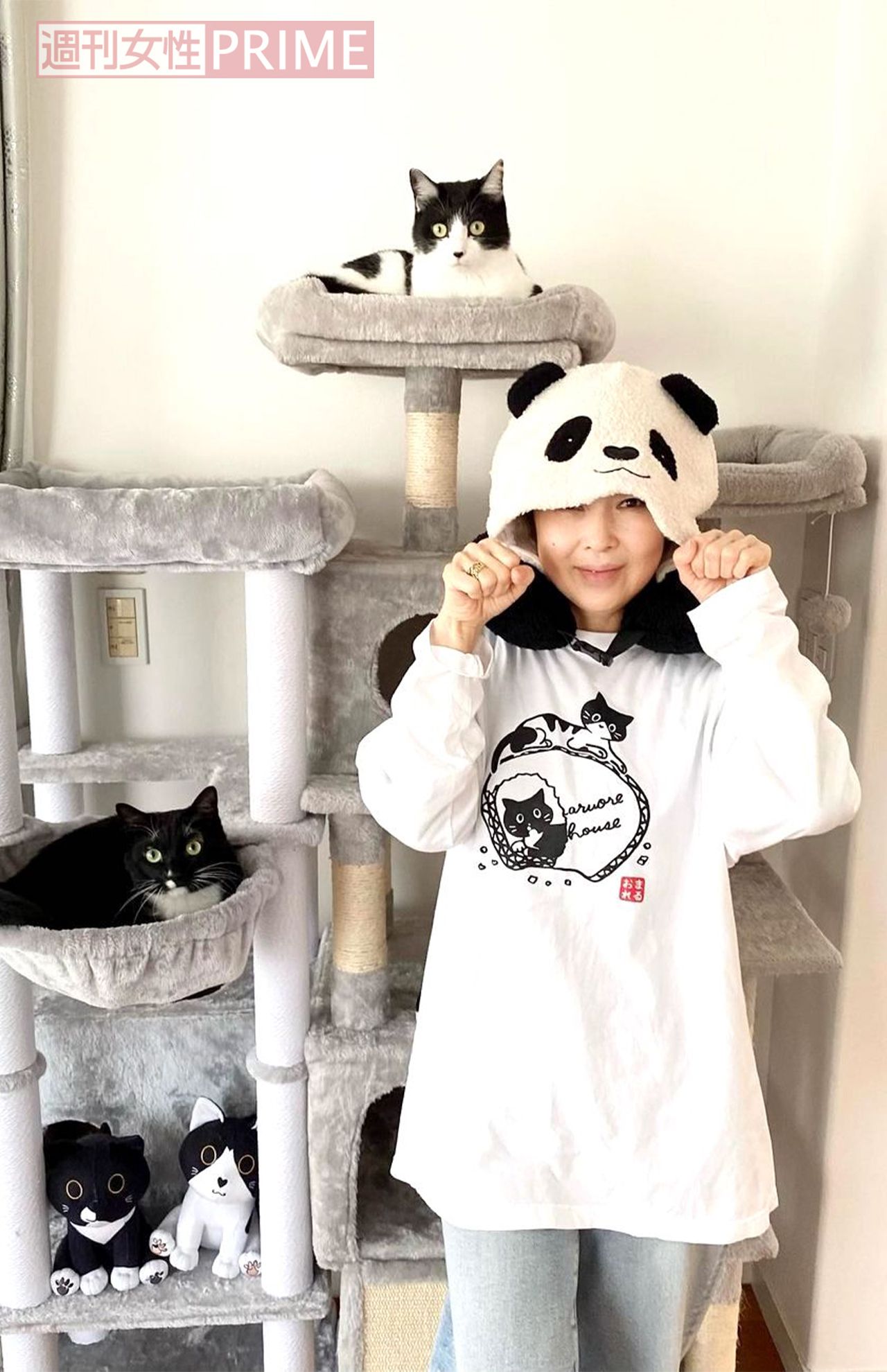 誕生日ももちろんマルオレと。マルオレ似（？）のパンダ帽で親子っぽく!