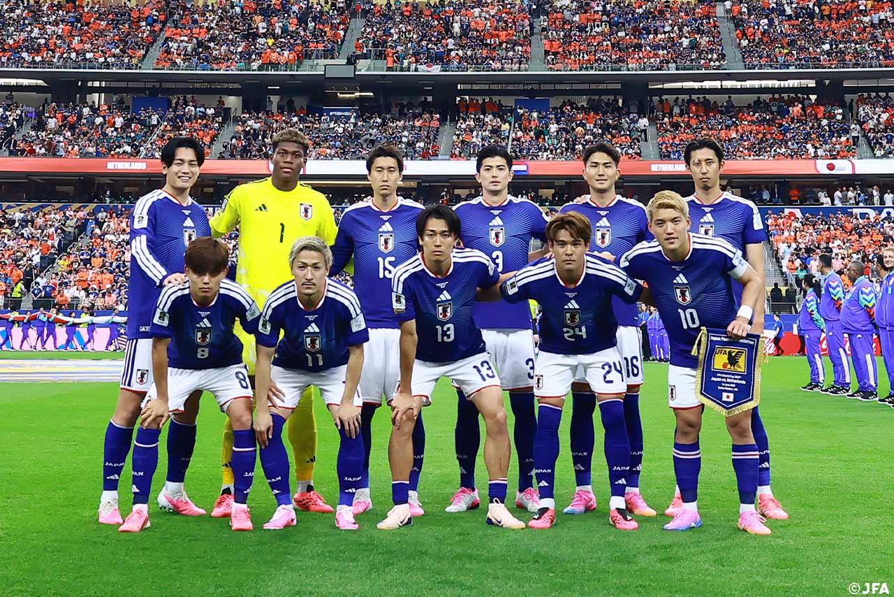 初戦のオランダ戦に挑んだサッカー日本代表（サッカー日本代表公式Xより）