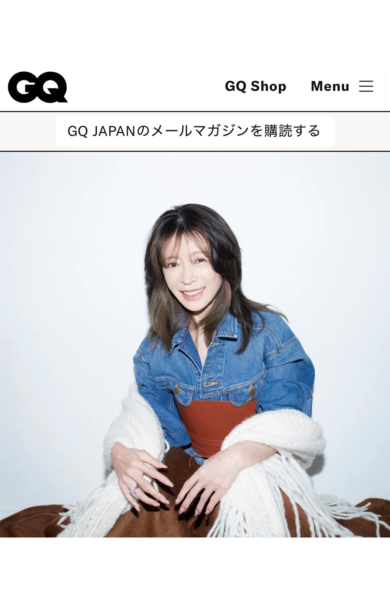 『GQ JAPAN』の取材に答える中森明菜（公式HPより）