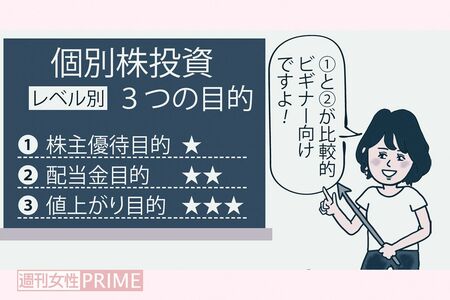 個別株投資レベル別3つの目的