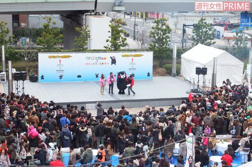 2013年2月、大阪のくまモンファン感謝デーは、客席が満杯に（提供・県庁）