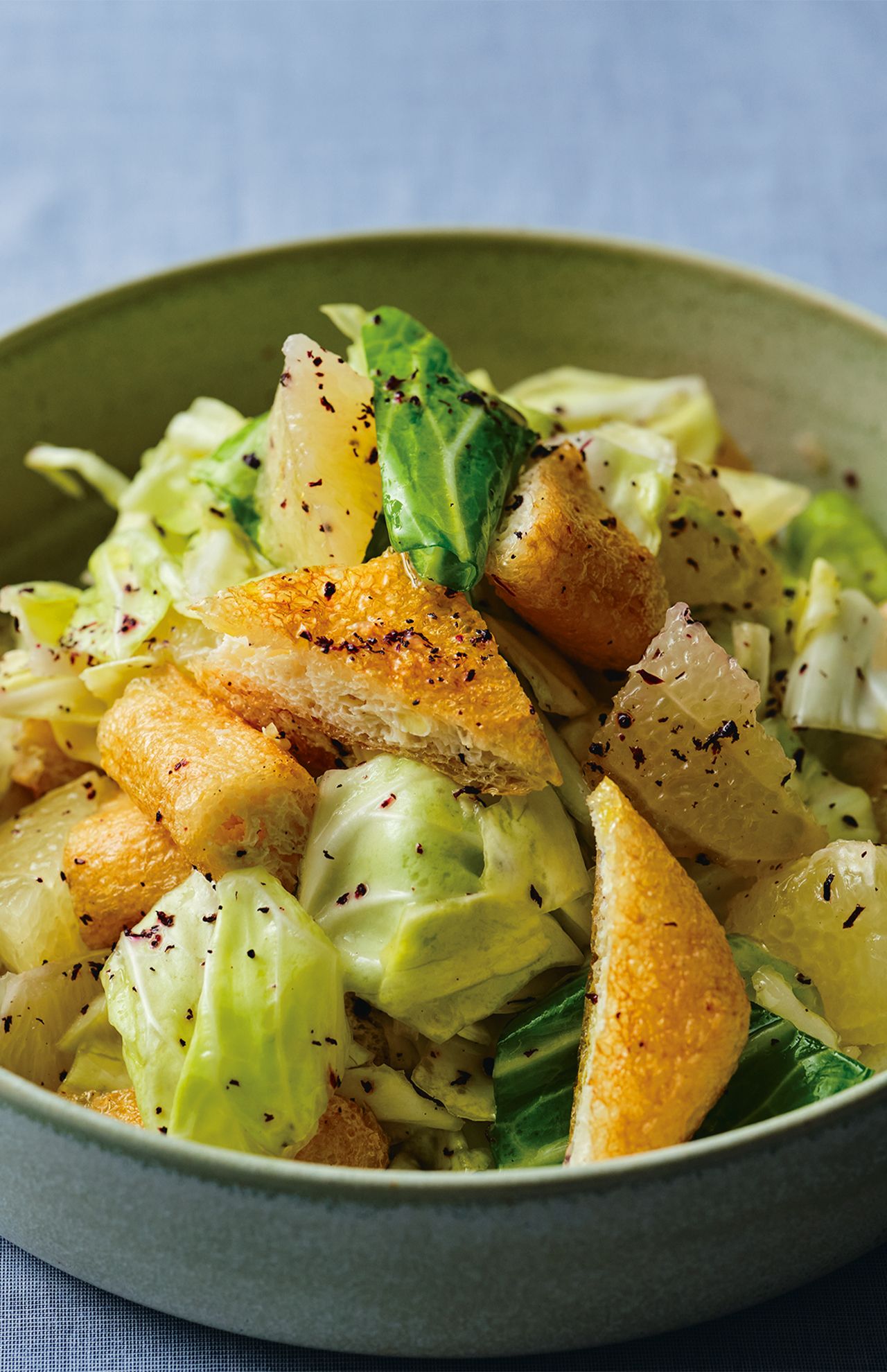 カリカリ油揚げとグレープフルーツのサラダ