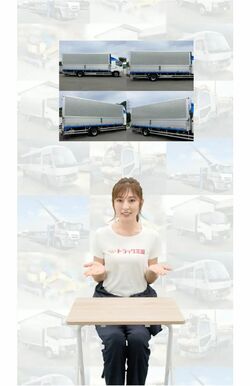 熊田曜子がモデルの人工知能「AI熊ちゃん」が稼働している様子（トラック王国公式HPより）