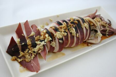 生姜じょうゆがピッタリの地元食・煮いか